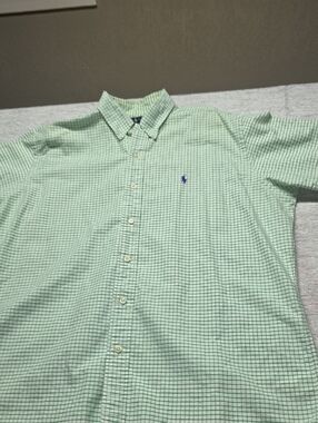 Polo by Ralph Lauren Light Green Check Button-Down Shirt